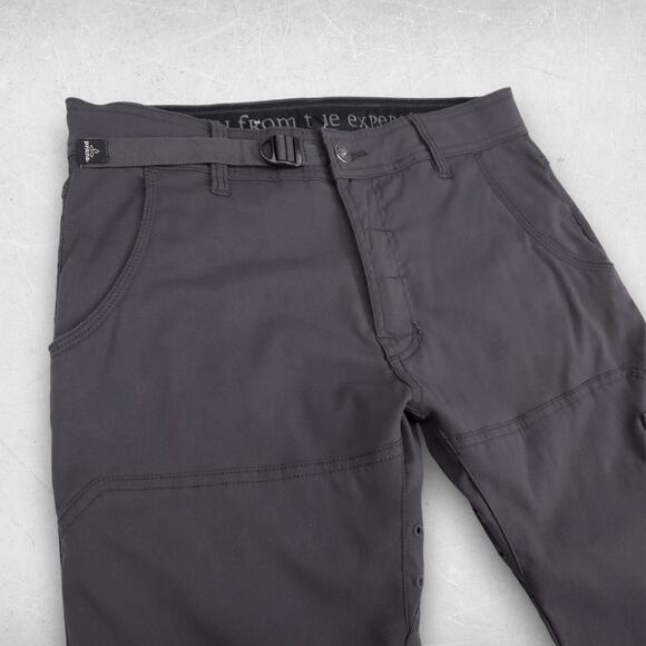 PrAna Stretch Zion Straight Cargo Pants Men 30x32 Dark Gray Outdoor Technical - Picture 2 of 11